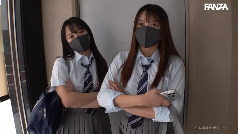 素人ムクムク-塩- カホ&カリン smus072 偉そうなW制服ギャル 腕組みシーン | スコタマギャル